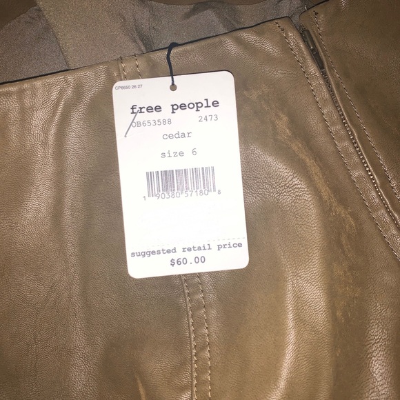 FREE PEOPLE Modern Faux Leather Mini Skirt Womenโs - Picture 5 of 5